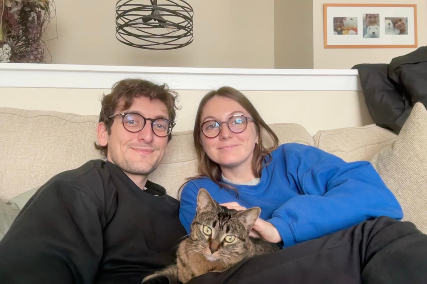 Pet sitter with cat